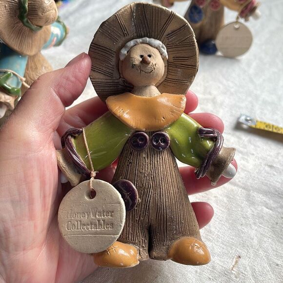 Vintage Honey Water Collectables Scarecrows stoneware  handmade - Picture 6 of 13